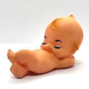 Vintage 1980's Sleeping Kewpie Doll, Soft Rubber toy